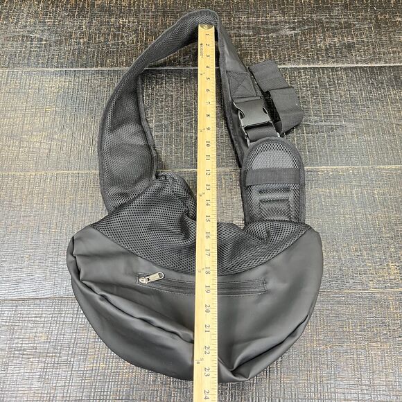 Yudodo Black Breathable Mesh Travel Safe Carrier Sling Bag Men's Size S - Picture 6 of 6